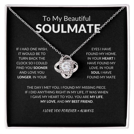 Soulmate - Missing Piece- Love Knot Necklace