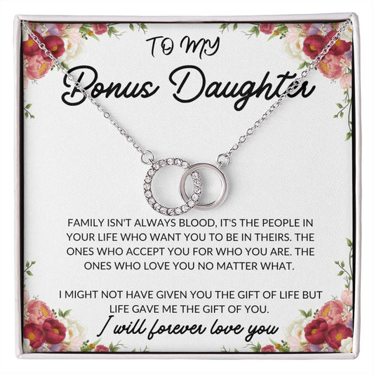 To My Bonus Daughter Perfect Pair Necklace, Step Daughter Gift, Bonus Daughter Gift, Daughter In Law Gift From Mother In Law, Christmas Gifts