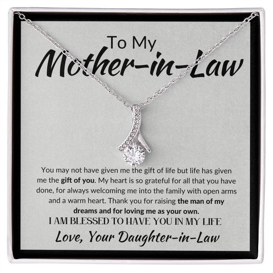 To My Mother-in-Law, Thank You For Loving Me As Your Own-Alluring Beauty Necklace